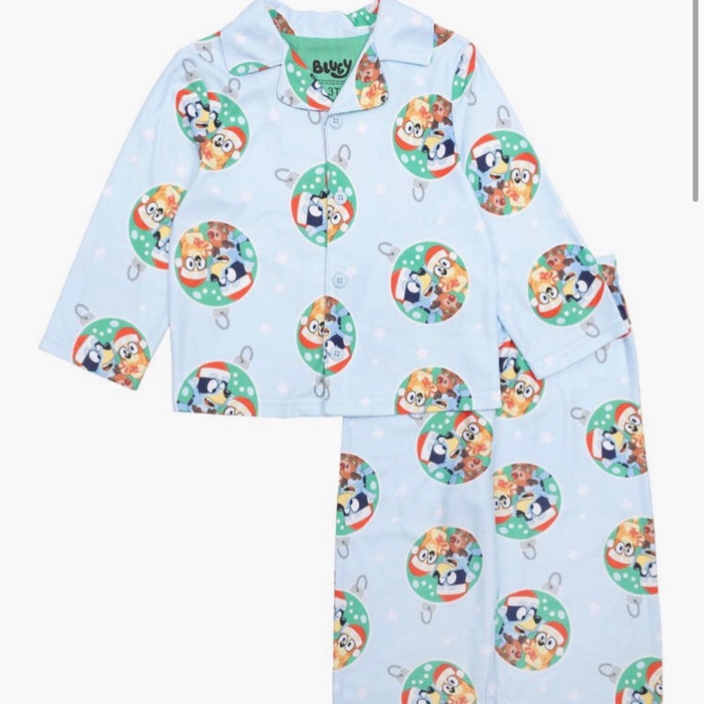 AME Bluey Coat Christmas Pajamas 18 Months